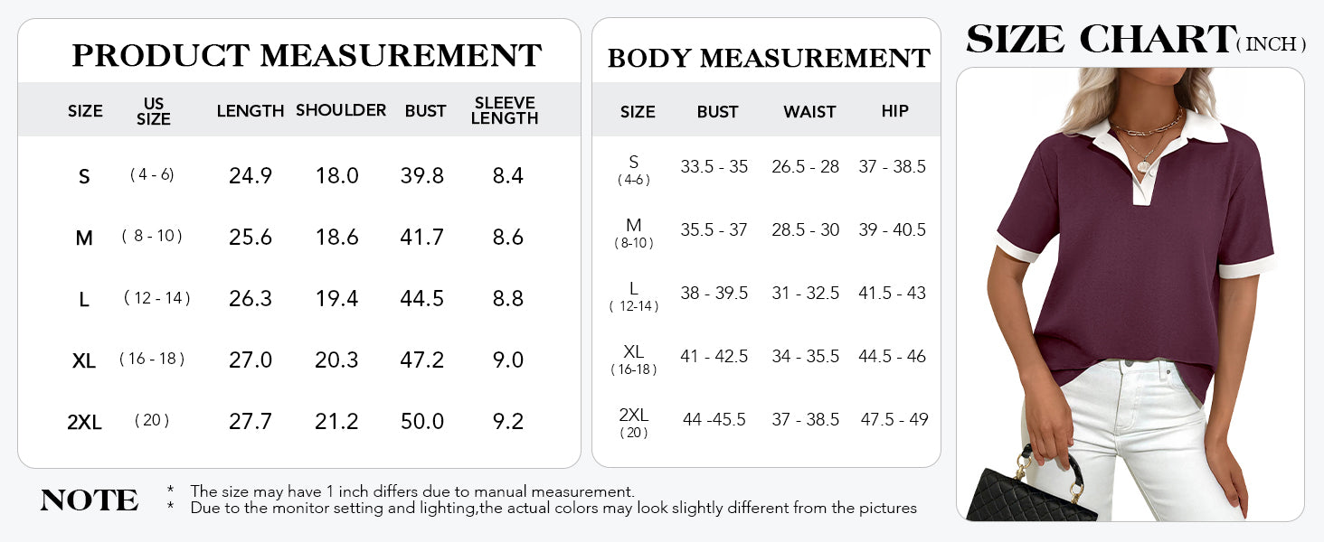 PRETTYGARDEN Summer Short Sleeve Polo Shirts for Women Collared V Neck Work Dressy Tops Knit Loose Business Casual Outfits PRETTYGARDEN