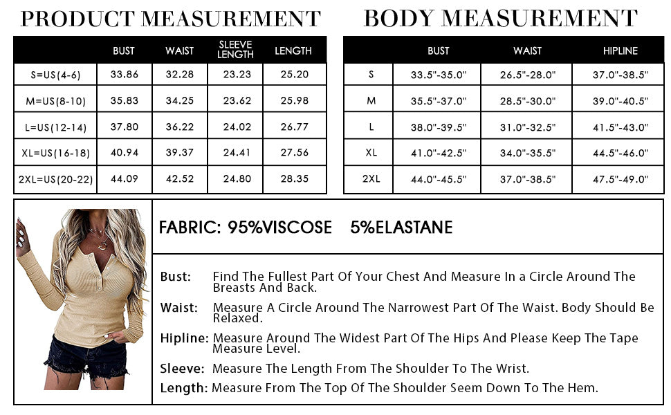 BTFBM Women Long Sleeve Shirts Fall Tops V Neck Button Up Slim Fit Ribbed Knit Solid Color Casual Shirts