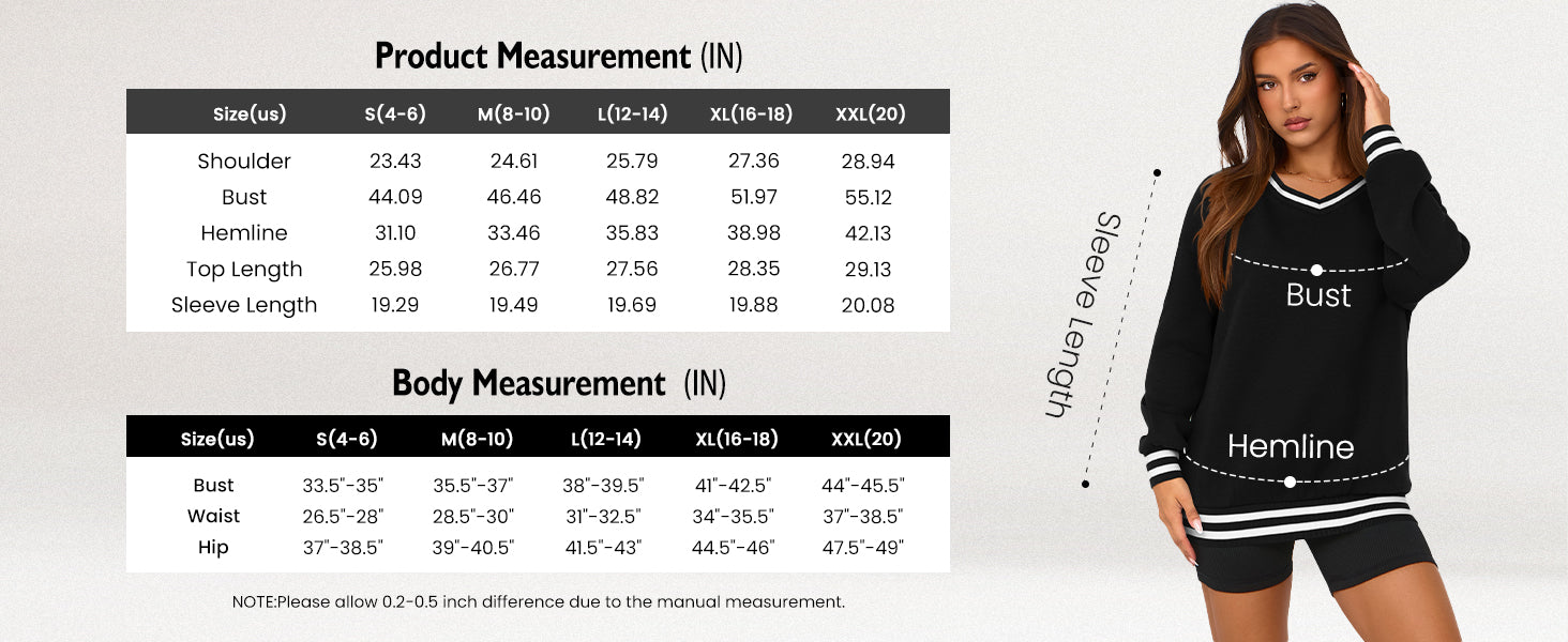 PRETTYGARDEN Women's Oversized Sweatshirts Casual Long Sleeve Stripes Knit V Neck Pullover Top Fall Teens Preppy Clothes