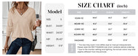 PRETTYGARDEN Fall Fashion Long Sleeve Shirts for Women Ribbed Knit V Neck Dressy Casual Lightweight Sweaters Tunic Tops