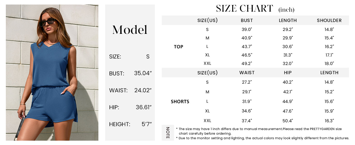 PRETTYGARDEN Women's Two Piece Lounge Set Summer Casual Oversized Shirts Biker Shorts Matching Airport Travel Outfit