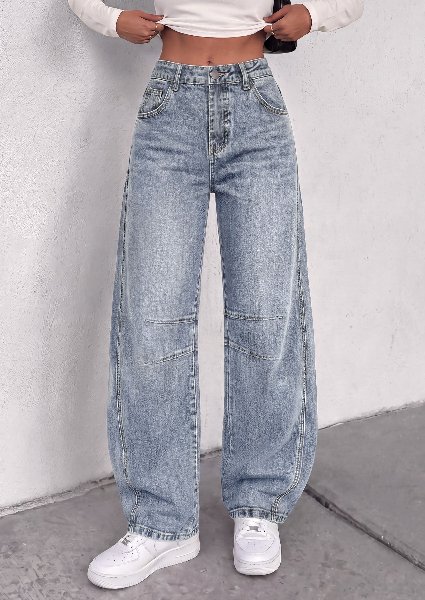 PRETTYGARDEN Womens Bootcut Denim Jeans Wide Leg Pants | Stretchy, High Waisted Rise, Flare Bell Bottom, Pockets, Trendy Casual, Going Out Outfits, Fall Winter Fashion Clothing