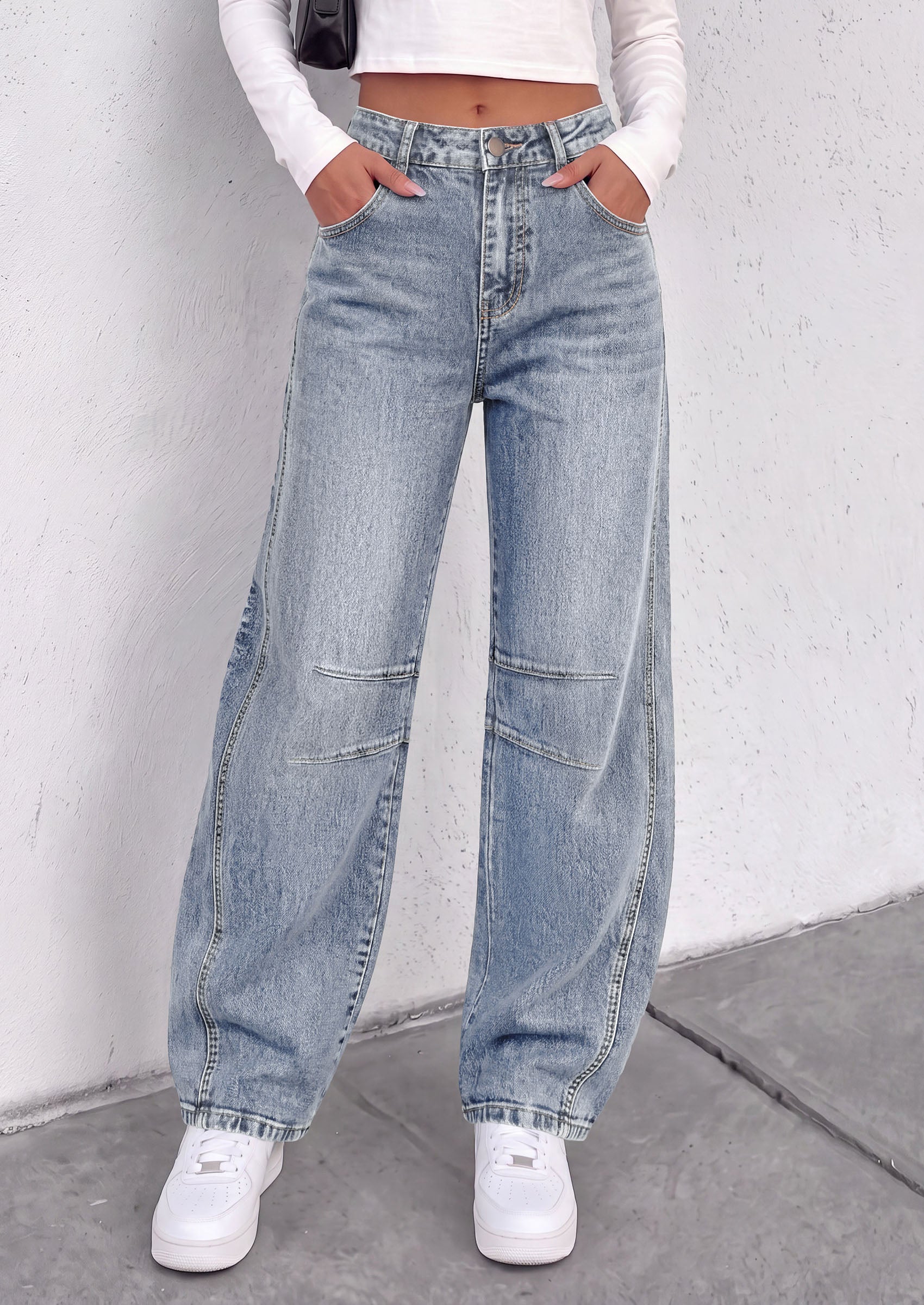 PRETTYGARDEN Womens Bootcut Denim Jeans Wide Leg Pants | Stretchy, High Waisted Rise, Flare Bell Bottom, Pockets, Trendy Casual, Going Out Outfits, Fall Winter Fashion Clothing