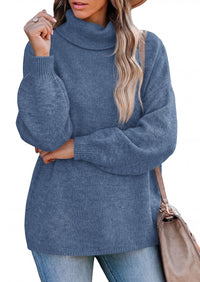 PRETTYGARDEN Women's Winter Turtleneck Sweaters Oversized Warm Pullover  Cozy Chunky Knit Sweater, Long Sleeve Tunic, Loose Fit Dressy Casual Tops, Trendy Fall Fashion Clothing, Holiday Outfits