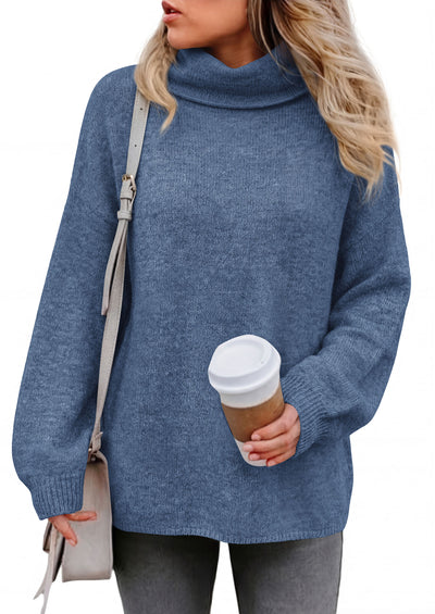 PRETTYGARDEN Women's Winter Turtleneck Sweaters Oversized Warm Pullover  Cozy Chunky Knit Sweater, Long Sleeve Tunic, Loose Fit Dressy Casual Tops, Trendy Fall Fashion Clothing, Holiday Outfits