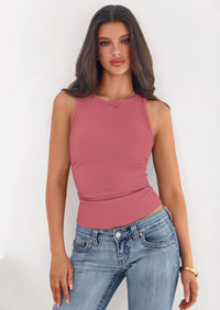 PRETTYGARDEN Womens Summer High Neck Ribbed Tank Tops Casual Basic Sleeveless Slim Fitted Racerback Workout T Shirts PRETTYGARDEN
