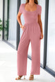 Summer One Piece Jumpsuits Dressy Casual Short Sleeve Square Neck Wide Leg Jumpsuit Rompers