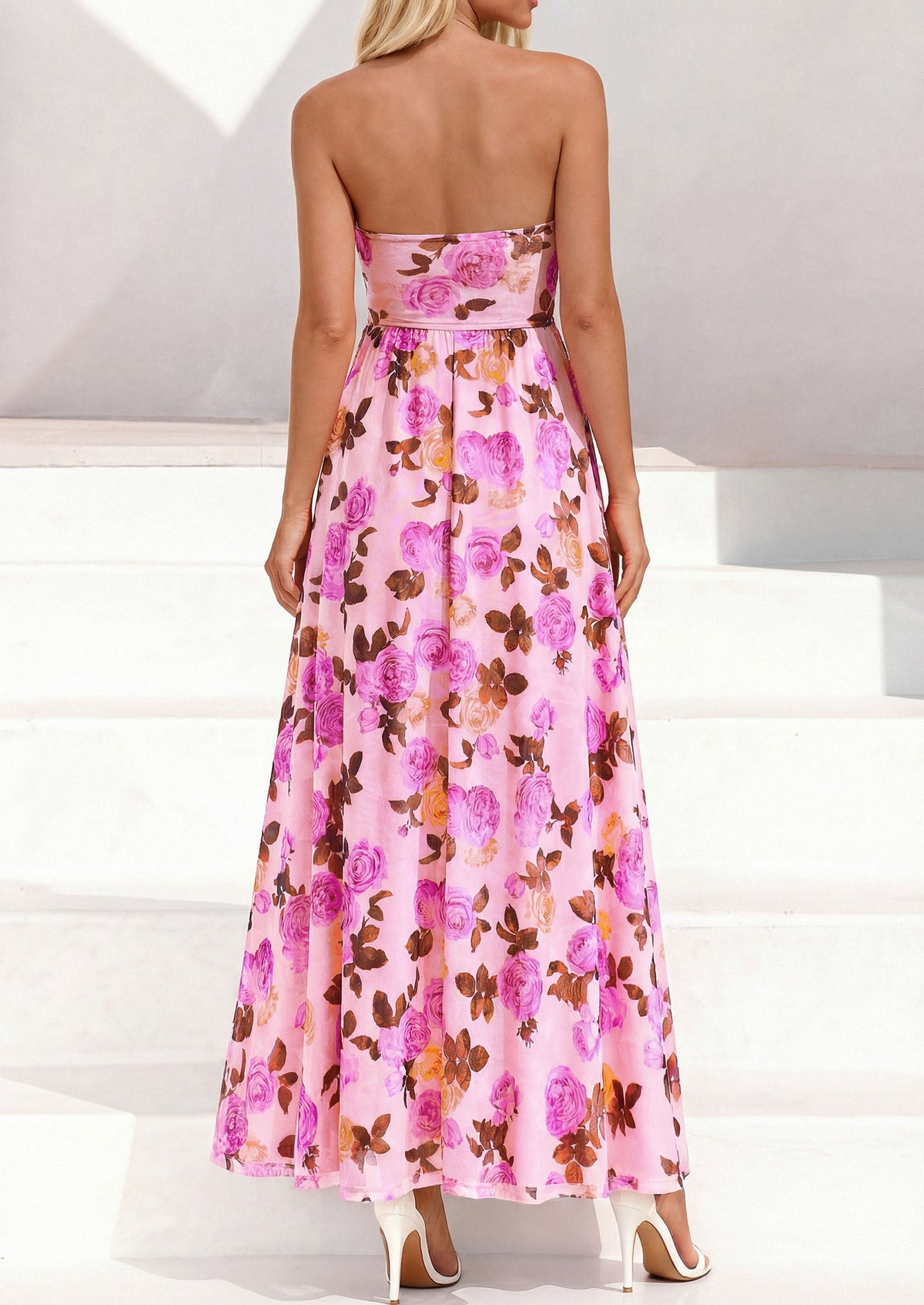 PRETTYGARDEN Womens Boho Maxi Dress 2026 Summer Floral Tube Strapless Spring Wedding Guest Cocktail Long Dresses PRETTYGARDEN