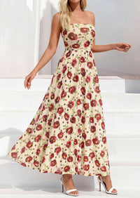 PRETTYGARDEN Womens Boho Maxi Dress 2026 Summer Floral Tube Strapless Spring Wedding Guest Cocktail Long Dresses PRETTYGARDEN