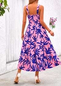 Womens Ruffle Long Flowy Cute Casual Beach Boho Sundress