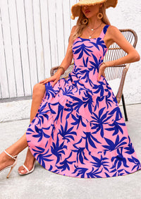 Womens Ruffle Long Flowy Cute Casual Beach Boho Sundress