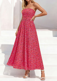 PRETTYGARDEN Womens Boho Maxi Dress 2026 Summer Floral Tube Strapless Spring Wedding Guest Cocktail Long Dresses PRETTYGARDEN