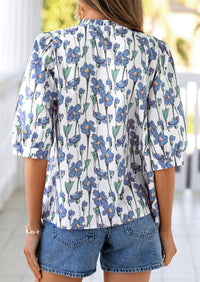 PRETTYGARDEN Women's Summer Floral Blouses Dressy Casual Half Sleeve V Neck Going Out Boho Tops Spring Fashion Clothing