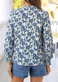 PRETTYGARDEN Women's Boho Floral Blouses Dressy Casual | Trendy Printed, Long Sleeve V Neck Tops, Bohemian Polka Dot Striped Shirt, Going Out Vacation Outfits, Fall Fashion Clothing