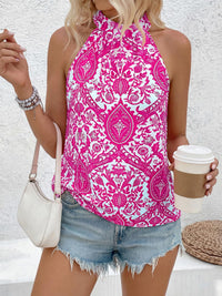 PRETTYGARDEN Halter Tops for Women Summer High Neck Boho Tank Top Sleeveless Beach Vacation Clothes Casual Blouse Shirts PRETTYGARDEN
