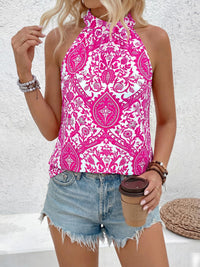 PRETTYGARDEN Halter Tops for Women Summer High Neck Boho Tank Top Sleeveless Beach Vacation Clothes Casual Blouse Shirts PRETTYGARDEN