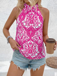 PRETTYGARDEN Halter Tops for Women Summer High Neck Boho Tank Top Sleeveless Beach Vacation Clothes Casual Blouse Shirts PRETTYGARDEN