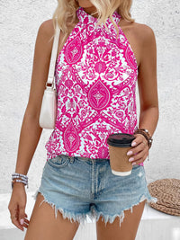 PRETTYGARDEN Halter Tops for Women Summer High Neck Boho Tank Top Sleeveless Beach Vacation Clothes Casual Blouse Shirts PRETTYGARDEN