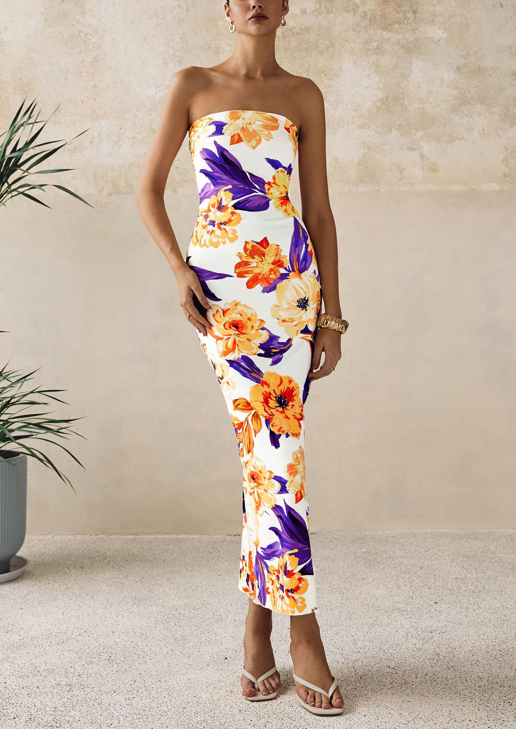 ribbed floral bodycon dress ribbed dress with floral sleeves tre' sorelle