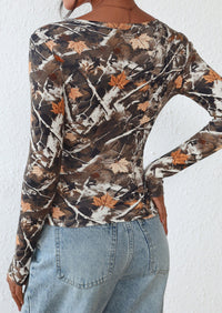 PRETTYGARDEN Women's Fall Long Sleeve Henley T Shirts Button Ribbed Knit Slim Fit Basic Tops Blouse Casual Outfits