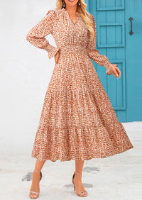 PRETTYGARDEN Women's Floral Maxi Dress Spring Long Sleeve V Neck Casual A Line Long Flowy Boho Party Dresses