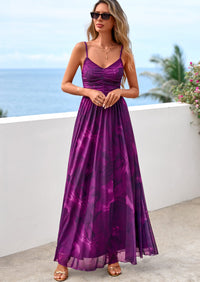 PRETTYGARDEN Women's Floral Maxi Dress Summer Outfits Spaghetti Strap Flowy Long Sundress Beach Vacation Boho Dresses PRETTYGARDEN