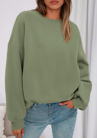 PRETTYGARDEN Sweatshirts for Women Oversized Crewneck Fleece Pullover Long Sleeve Tops Comfy Fall Winter Fashion Outfits