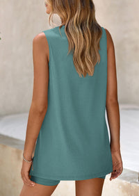 PRETTYGARDEN 2 Piece Sets for Women Summer Matching Lounge Shorts Set Resort Airport Travel Loungewear Outfits Clothing