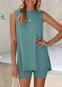 PRETTYGARDEN 2 Piece Sets for Women Summer Matching Lounge Shorts Set Resort Airport Travel Loungewear Outfits Clothing