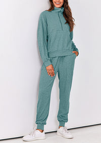 PRETTYGARDEN Women's Fall 2 Piece Lounge Sets Zip Up Sweatshirt Jogger Pants Sweat Track Suits Travel Outfit Winter Clothing