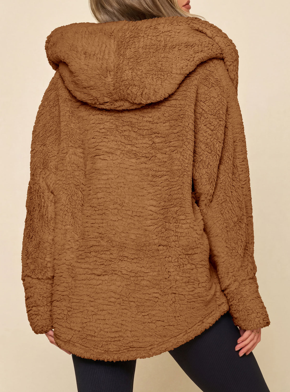 PRETTYGARDEN Women's Winter Warm Coats Hooded Faux Fur Sherpa Jacket  Fuzzy Fleece, Thumb Holes, Long Sleeve Pockets, Teddy Bear Jackets, Trendy Casual Fall Clothes, Holiday Going Out Outfits