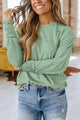 Women's  Fall Fashion Puff Long Sleeve Crewneck Casual Basic T-shirts