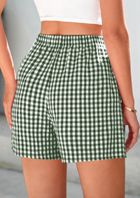 Womens Boxer Shorts 2025 Summer Casual Lounge Sleep Gingham Pajama Y2K Plaid Short Pants with Pockets