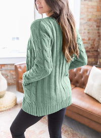 PRETTYGARDEN Women's Open Front Cardigan Sweaters Fall Fashion Button Down Cable Knit Chunky Winter Outerwear Coats