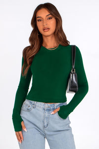 Long Sleeve Crop Tops Y2K Fashion Clothes Basic Slim Fit Tee Shirts Blouse