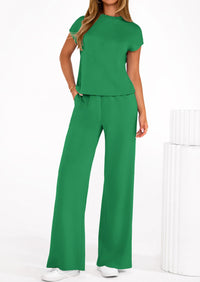 PRETTYGARDEN Womens 2 Piece Outfits Casual Cap Sleeve Lounge Set Summer Tracksuits Matching Sets Beach Fashion Travel Clothes PRETTYGARDEN