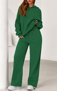 PRETTYGARDEN Women's 2 Piece Outfits Fall Sweatsuits Oversized Hoodies Wide Leg Sweatpants Tracksuits Lounge Matching Sets PRETTYGARDEN