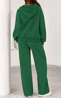 PRETTYGARDEN Women's 2 Piece Outfits Fall Sweatsuits Oversized Hoodies Wide Leg Sweatpants Tracksuits Lounge Matching Sets PRETTYGARDEN