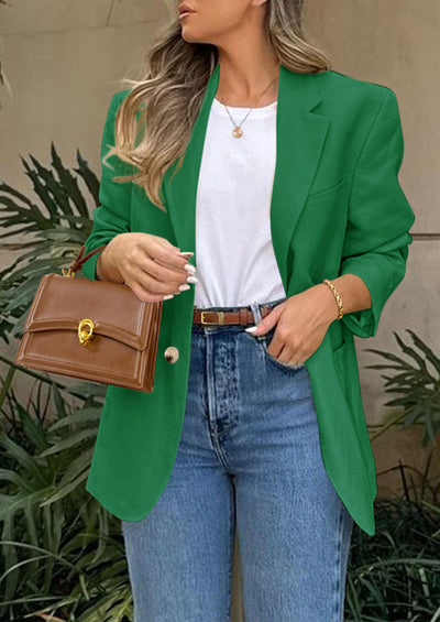 PRETTYGARDEN Blazers for Women Business Casual Long Sleeve Lapel Open Front Suit Jacket Work Blazer with Pockets