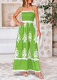 Summer Dress for Women 2025 Floral Sundress Spaghetti Strap Flowy Beach Vacation Boho Maxi Dresses