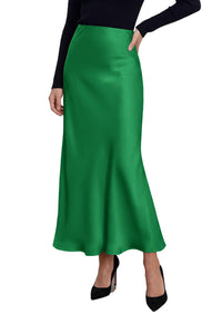 PRETTYGARDEN Women's 2026 Fall Fashion Maxi Long Skirts Trendy Silk Satin High Waisted A Line Mermaid Business Casual Outfits
