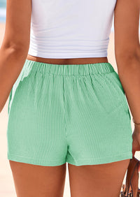 BTFBM Striped Boxer Shorts for Women Summer Elastic Waist Y2k Vacation Beach Bottoms Lounge Sleep Pj Pajama Shorts