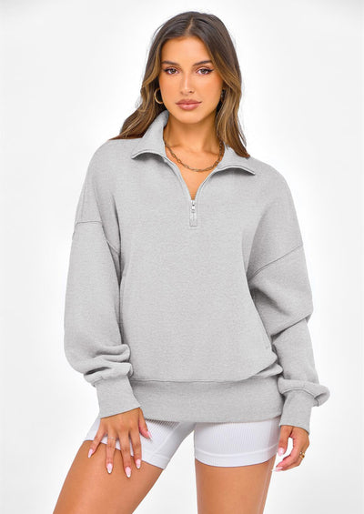 PRETTYGARDEN Womens Half Zip Oversized Sweatshirts Fleece Hoodies Trendy Long Sleeve Pullover Tops Y2k Spring Outfits