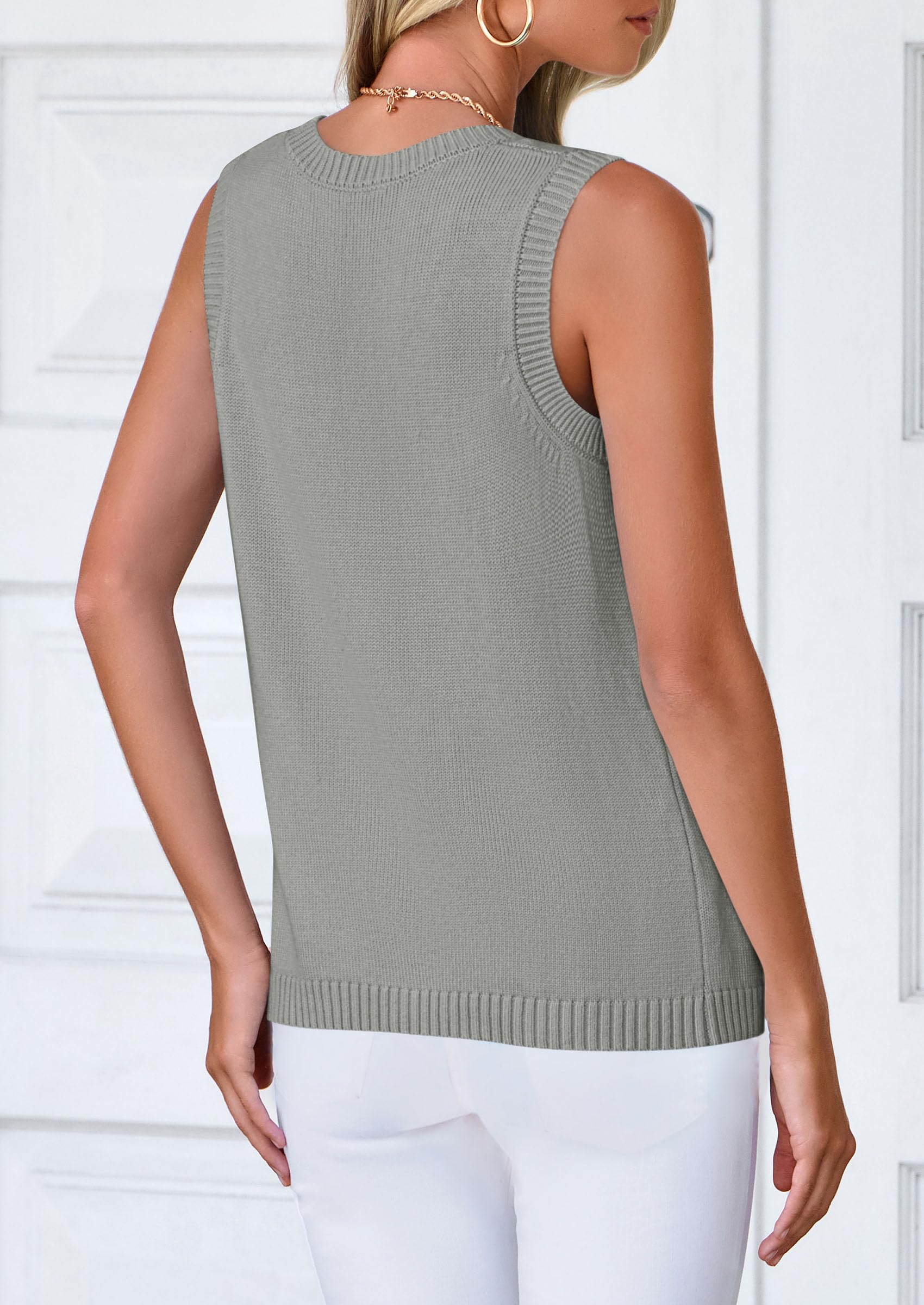 PRETTYGARDEN Sweater Vest Women Spring Summer Casual Lightweight Knit Sleeveless Button Down Tank Tops Trendy Clothes