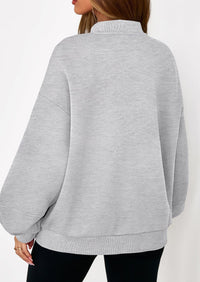 KIRUNDO Oversized Sweatshirt for Women Zip Up Bomber Jacket Fall Fashion Casual Long Sleeve Outerwear Winter Outfits PRETTYGARDEN