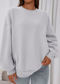 PRETTYGARDEN Sweatshirts for Women Oversized Crewneck Fleece Pullover Long Sleeve Tops Comfy Fall Winter Fashion Outfits