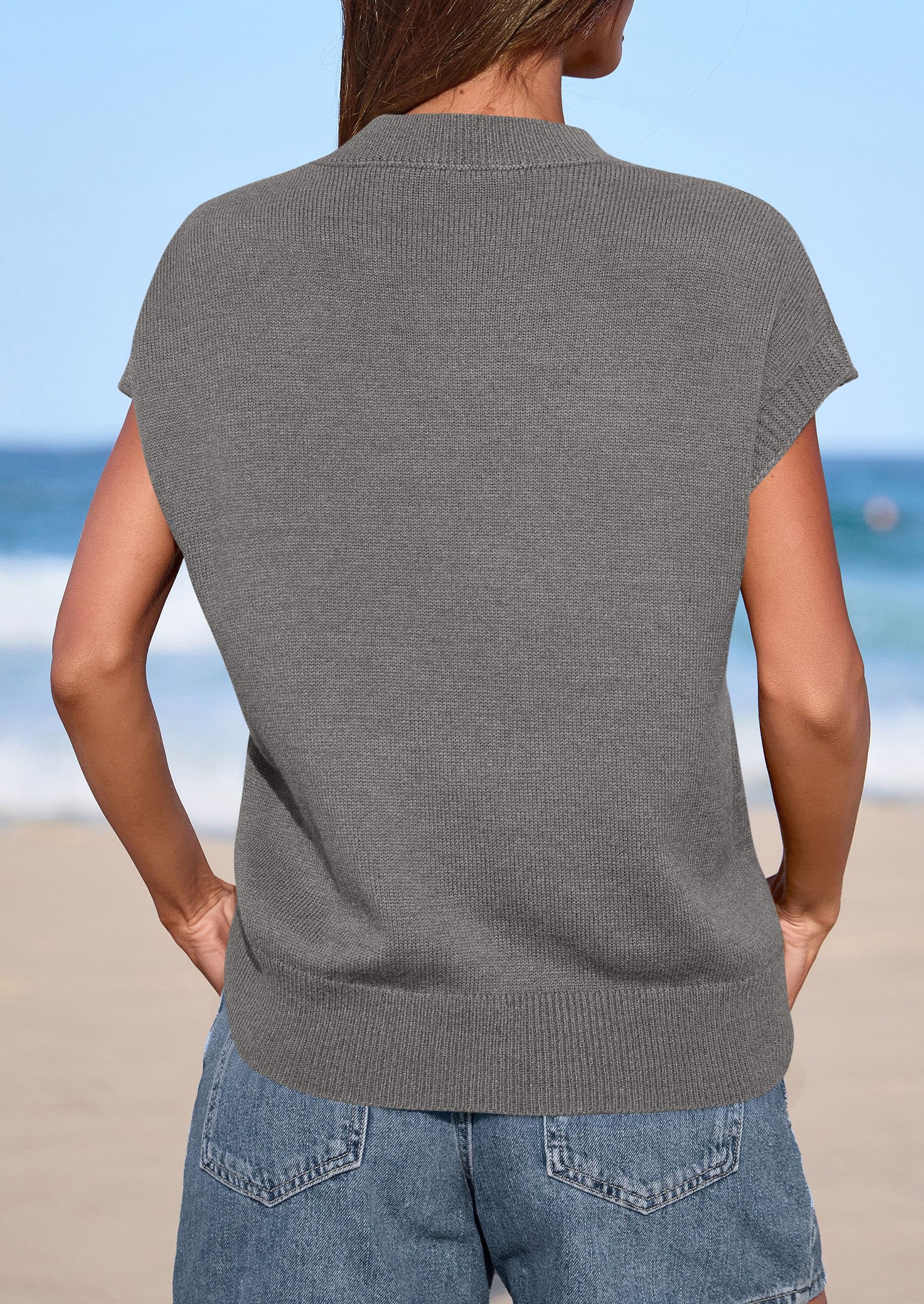 PRETTYGARDEN Women's Spring Sweater Vest Trendy Flower Knit Short Sleeve Cute Pullover Tank Tops Summer Fashion Clothing PRETTYGARDEN