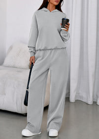 PRETTYGARDEN Womens Sweatsuits 2 Piece Set Casual Winter Long Sleeve Hoodie Loose Wide Leg Sweatpants Fall Tracksuit PRETTYGARDEN