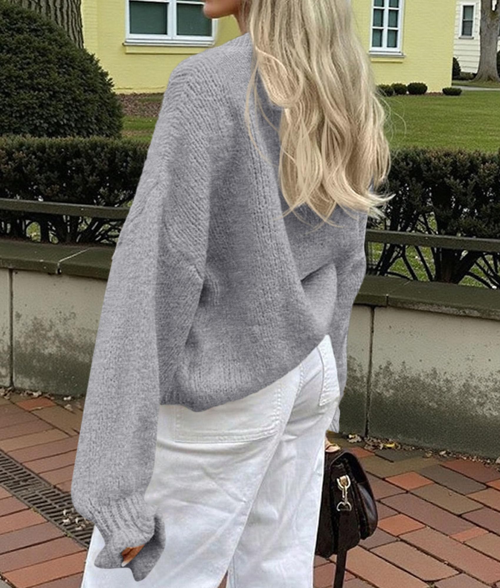 PRETTYGARDEN Womens Cropped Cardigans Trendy PRETTYGARDEN Long Sleeve Cropped Sweaters for Women Ruffle Oversized CardiganRuffle Open Front Chunky Knit Sweater Oversized Button Down Fall Clothes PRETTYGARDEN