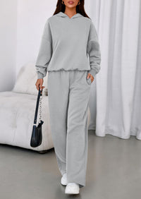 PRETTYGARDEN Womens Sweatsuits 2 Piece Set Casual Winter Long Sleeve Hoodie Loose Wide Leg Sweatpants Fall Tracksuit PRETTYGARDEN